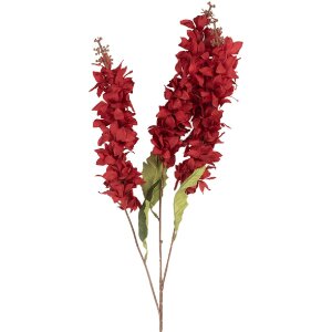 Clayre & Eef Branche décorative avec fleurs rouge 85 cm