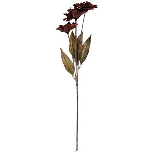 Clayre & Eef Branche décorative fleurs 8x5x60 cm Marron et Vert