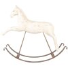 Clayre & Eef Cheval à Bascule Décoration Blanche 61x15x51 cm