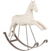 Clayre & Eef Cheval à Bascule Décoration Blanche 61x15x51 cm