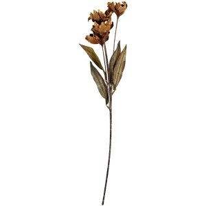 Clayre & Eef Branche décorative avec fleurs 8x5x60 cm marron