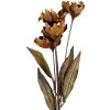 Clayre & Eef Branche décorative avec fleurs 8x5x60 cm marron