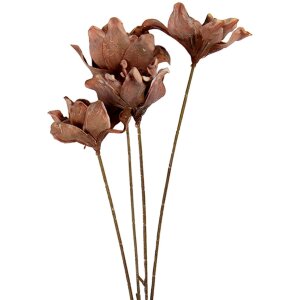 Clayre & Eef Branche avec Fleurs 8x5x60 cm Marron et Vert