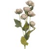 Clayre & Eef Branche Décorative Fleurs Gris-Vert 63cm