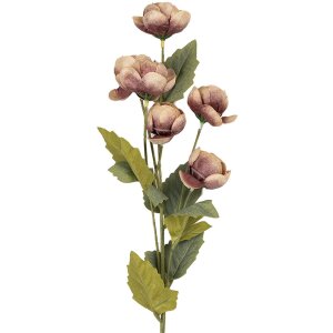 Clayre & Eef Branche Décorative avec Fleurs 10x10x63 cm Violet
