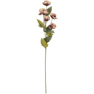 Clayre & Eef Branche Décorative avec Fleurs 10x10x63 cm Violet