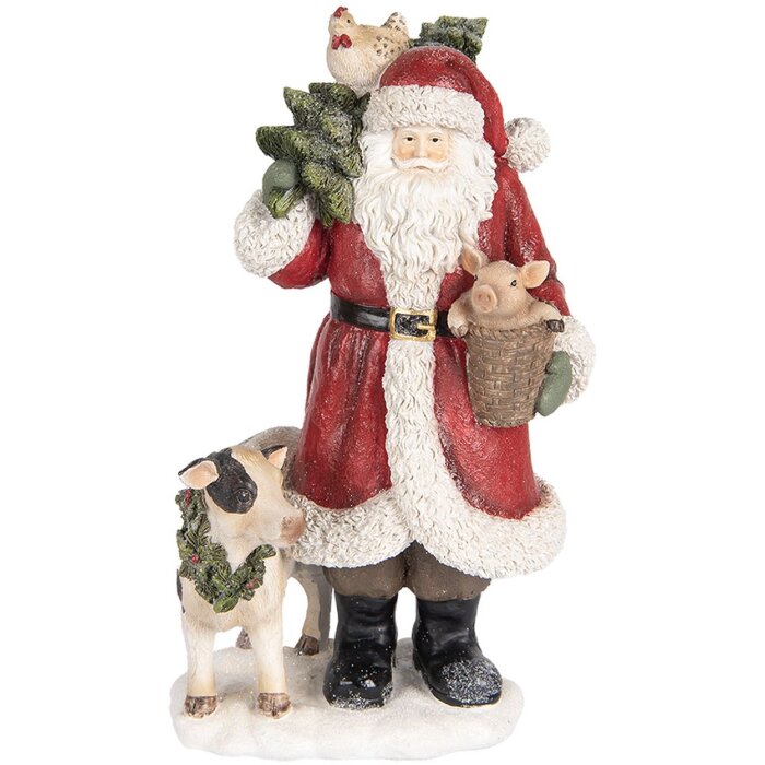 Décoration Père Noël Clayre & Eef 6PR5517 17x16x30 cm Rouge