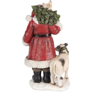 Décoration Père Noël Clayre & Eef 6PR5517 17x16x30 cm Rouge