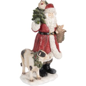 Décoration Père Noël Clayre & Eef 6PR5517 17x16x30 cm Rouge