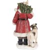 Décoration Père Noël Clayre & Eef 6PR5517 17x16x30 cm Rouge