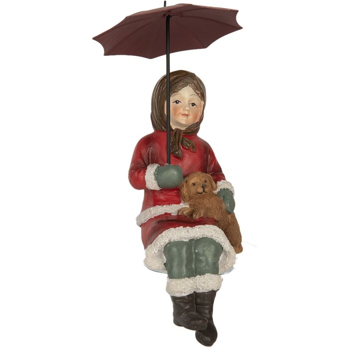 Décoration Enfant Chien Clayre & Eef 10x7x19 cm Rot Braun