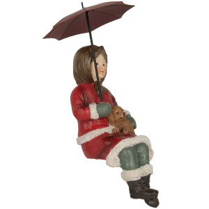 Décoration Enfant Chien Clayre & Eef 10x7x19 cm Rot Braun
