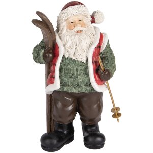 Décoration Père Noël Clayre & Eef 6PR5524 15x11x25 cm Vert et Brun