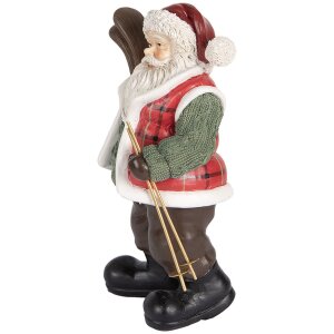 Décoration Père Noël Clayre & Eef 6PR5524 15x11x25 cm Vert et Brun