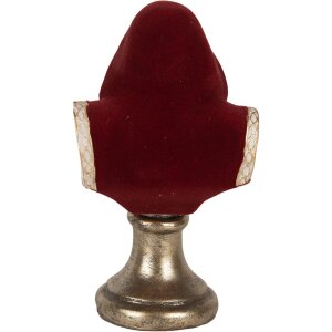 Buste de Noël Clayre & Eef 9x7x15 cm Rouge & Blanc