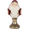 Buste de Noël Clayre & Eef 9x7x15 cm Rouge & Blanc