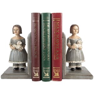 Clayre & Eef Supports à Livres 23x11x20 cm Gris