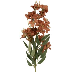 Clayre & Eef Branche Décorative avec Fleurs 10x10x72 cm Marron/Vert