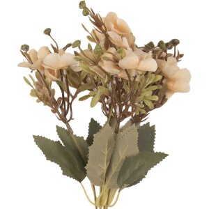 Clayre & Eef Branche décorative avec fleurs 10x10x32 cm Beige Vert