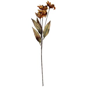 Clayre & Eef Branche décorative avec fleurs 8x5x60 cm Orange