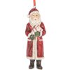 Décoration suspension Père Noël Clayre & Eef 4x3x11 cm Rot Weiß