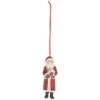 Décoration suspension Père Noël Clayre & Eef 4x3x11 cm Rot Weiß