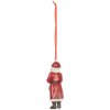 Décoration suspension Père Noël Clayre & Eef 4x3x11 cm Rot Weiß