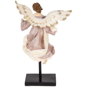 Clayre & Eef 6PR5599 Décoration Ange 23x21x42 cm Beige-Blanc