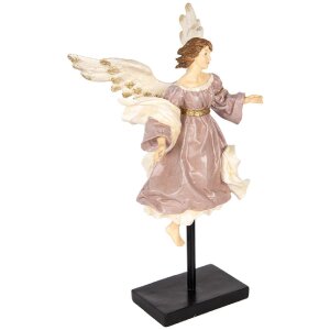 Clayre & Eef 6PR5599 Décoration Ange 23x21x42 cm Beige-Blanc