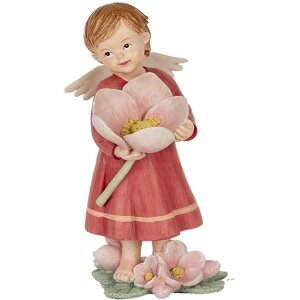 Décoration Ange Clayre & Eef 7x6x12 cm Rose Beige