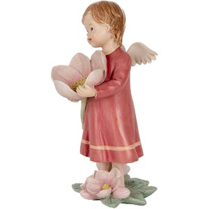 Décoration Ange Clayre & Eef 7x6x12 cm Rose Beige
