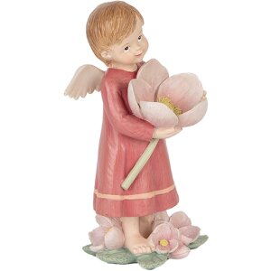 Décoration Ange Clayre & Eef 7x6x12 cm Rose Beige
