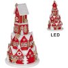 Clayre & Eef Déco Maison LED 13x22 cm Rouge et Blanc