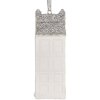 Décoration suspendue Maison Clayre & Eef 4x4x11 cm Blanc Argenté