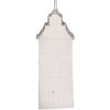 Décoration suspendue Maison Clayre & Eef 4x4x11 cm Blanc Argenté