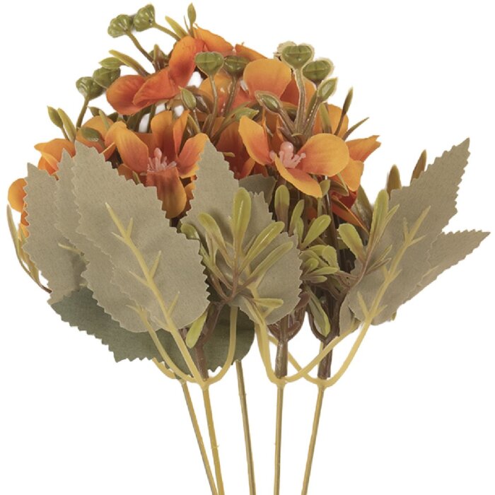 Clayre & Eef 6PL0402O Branche décorative avec fleurs 10x10x32 cm Orange