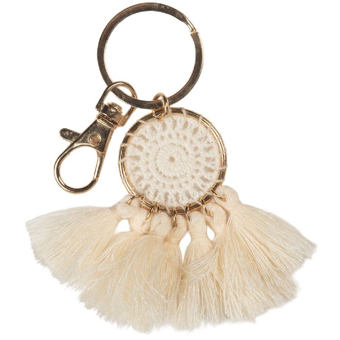 Juleeze JZKC0214BE Porte-clés Beige 4x1x7 cm