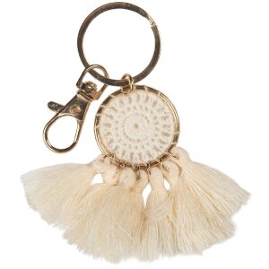 Juleeze JZKC0214BE Porte-clés Beige 4x1x7 cm