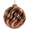 Boule de Noël Clayre & Eef 6GL5136 Doré et Rouge Ø 8cm