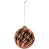 Boule de Noël Clayre & Eef 6GL5136 Doré et Rouge Ø 8cm