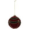 Clayre & Eef Boule de Noël Ø 8 cm Rot-Grün