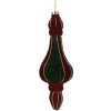 Boule de Noël Clayre & Eef Rouge et Verte 6x17 cm