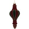 Clayre & Eef 6GL5236 Boule de Noël Verre & Textile 6x15 cm