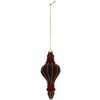 Clayre & Eef 6GL5236 Boule de Noël Verre & Textile 6x15 cm