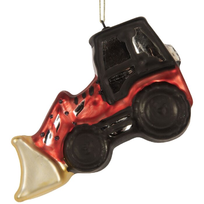 Ornement de Noël Clayre & Eef 6GL5239 12x4x8 cm Rouge Noir