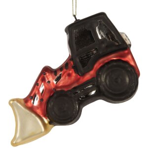 Ornement de Noël Clayre & Eef 6GL5239 12x4x8 cm Rouge Noir