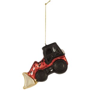 Ornement de Noël Clayre & Eef 6GL5239 12x4x8 cm Rouge Noir