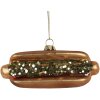 Clayre & Eef Ornement de Noël 13x4x6 cm Marron-Rouge