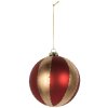 Clayre & Eef Boule de Noël Ø 8x8 cm Dorée et Rouge
