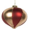 Boule de Noël Clayre & Eef Dorée et Rouge 10cm